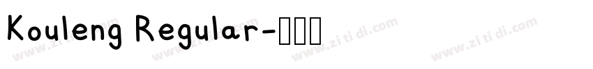 Kouleng Regular字体转换